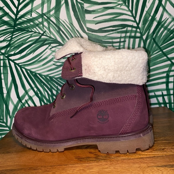 Timberland Jayne Burgundy Suede Primaloft Boots Women’s 8.5 - Picture 10 of 13